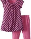 Splendid Littles Baby-Girls Newborn French Stripe Bubble Tunic Set, Parfait, 6-12 Months