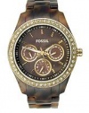 Fossil Women's ES2795 Plastic Analog with Brown Dial Watch