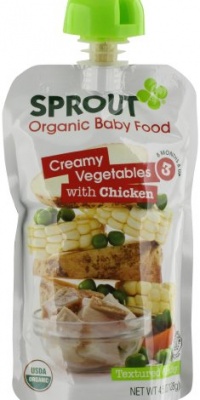 Sprout Stage 3 Organic Baby Food, Creamy Vegetables with Chicken, 4.5 Ounce (Pack of 5)