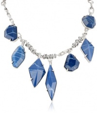 Kenneth Cole New York Oceans Blue Geometric Stone Necklace, 22