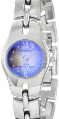 Armitron Women's 752453BLU NOW Silver-Tone Teal Degrade Dial Dress Watch