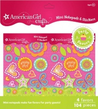 American Girl Crafts Mini Notepads And Sticker Craft Favors