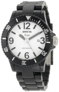 Invicta Women's 1208 Angel White Dial Black Plastic Watch