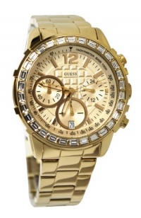 GUESS Women's U0016L2 Dazzling Sport Gold-Tone Chronograph Watch