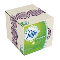 Puffs Plus Lotion Facial Tissues; 1344 Count; 24 Cube Boxes (56 Tissues Per Box) (Pack of 24)