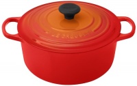 Le Creuset Signature Enameled Cast-Iron 5-1/2-Quart Round French Oven, Flame