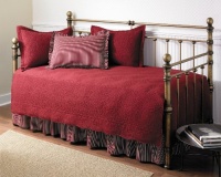 Stone Cottage Trellis Collection 5-Piece Daybed Set, Scarlet