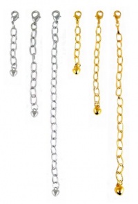 Necklace Bracelet Extender Set ~ 1, 2 and 4 in Gold and Silver Tone - 6 Pcs Total (FB209)