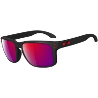 Oakley Holbrook Matte Black/Positive Red Iridium Sunglasses