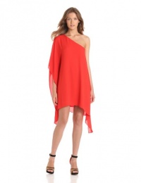 BCBGMAXAZRIA Womens Alana Side Drape Dress, Bright Red, Small