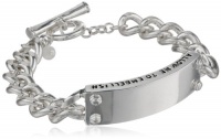 Kenneth Cole New York Bracelet Item Silver Message Toggle Identification Bracelet, 7