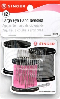 Singer Large Eye Hand Needles with Storage Magnet' Assorted Sizes