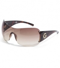 G by GUESS Women's Rimless Shield Sunglasses with Rhineston