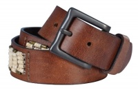 Polo Ralph Lauren Men's Denim and Supply Leather Belt-Brown