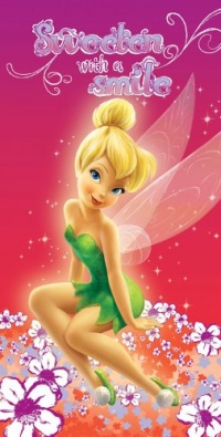 Disney Beach Towel Fairies Tinkerbell Bath Towel 100% Cotton