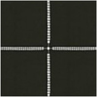 Park B Smith Durham Square 24 Two Cafe Curtains Black / White