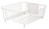 Rubbermaid L3-6008-M5 Antimicrobial Small Dish Drainer, White