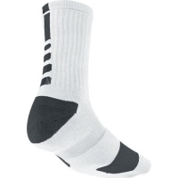 Nike Dri-Fit Elite Basketball Socks (Medium, White/Black/(Black))