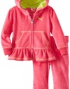 PUMA - Kids Baby-Girls Infant Peplum Hood with Contrast Stretch, Pink Icon, 12 Months