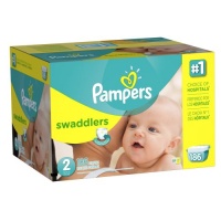 Pampers Swaddlers Diapers Size 2 Economy Pack Plus 186 Count