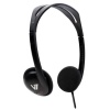 V7 HA300-2NP Lightweight Stereo Headphones, Black