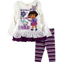 Dora The Explorer Girls 2-6X 2 Piece Its Me Dora Legging Set