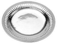 Wilton Armetale Flutes and Pearls Tray, Round, 13-1/2-Inch