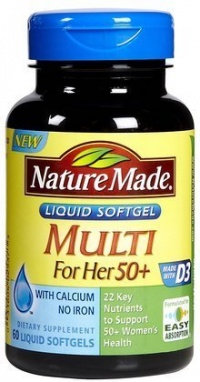 Nature Made Multi For Her 50+, 60 Liquid Softgels (Pack of 3)