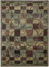 Nourison Interpretations Brown Contemporary Geometric 2.3-Feet by 8-Feet Polyacrylic Runner Rug