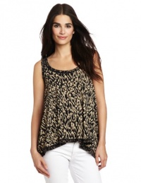 Kenneth Cole Women's Safari Print Tank with Handkerchief Hem