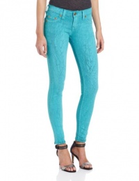 True Religion Women's Crackle Halle Legging, Aam Turquoise, 29