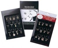 Set of 12 Land & Sea Wine Glass Charms - 8351 with Storage Bag