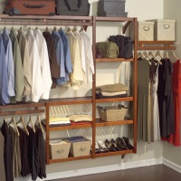 John Louis Home Standard Closet Shelving System, Red Mahogany