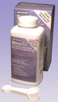 SinuPulse SinuAir powder irrigation solution, 300g bottle.