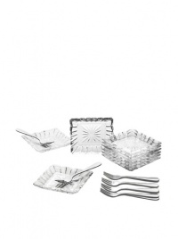 Crystal Clear Alexandria 25-Piece Taster Plate Set with Forks