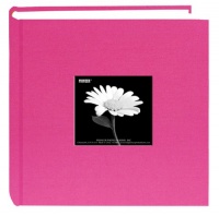 Pioneer 200 Pocket Fabric Frame Cover Photo Album, Bright Pink