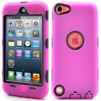 i-Blason ArmorBox Hybrid 3 Layer Defender Case with Built-In Screen Protector for iPod touch 5G (Magenta)