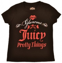 JUICY COUTURE Little Girls Pretty Things Bling Shirt Black-XS