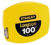 Stanley 34-106 Long Tape Measure, 1/8 Graduations, 100 ft., Yellow