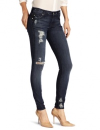 7 For All Mankind Women's The Skinny Jean in Tinted Destroyed