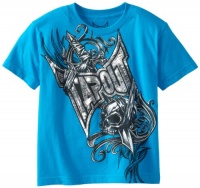 Tapout Boys 8-20 Traditions Short Sleeve Tee, Turquoise, Small 8