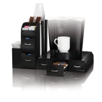 Mind Reader Combine 2-Piece Coffee and Accessory Station, Black