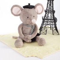 Baby Aspen Monsieur Le Squeak Plush Mouse and Blanket Gift Set