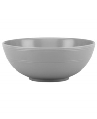 Elegance comes easy with the Fair Harbor serving bowl. Durable stoneware in an oyster-gray hue is half glazed, half matte and totally timeless. From the kate spade new york dinnerware collection.