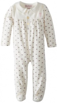 Juicy Couture Baby Baby-Girls Newborn Footie, Angel Floral, 3-6 Months