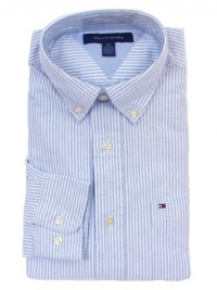 Tommy Hilfiger Men Striped Long Sleeve Logo Oxford Shirt