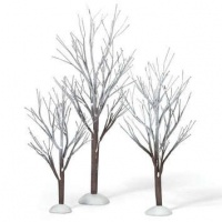 Department 56 Original Snow Village First Frost Trees, Set of 3