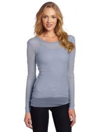 Only Hearts Women's Tailored Tulle Long Sleeve 1 Ply Crew Neck