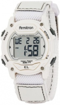 Armitron Women's 457004WHT Sport Chronograph White Nylon Strap Watch