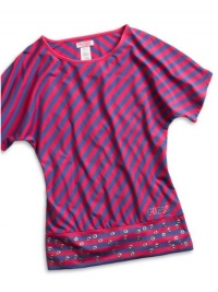 GUESS Kids Girls Big Girl Top with Grommets, MULTICOLORED (10/12)